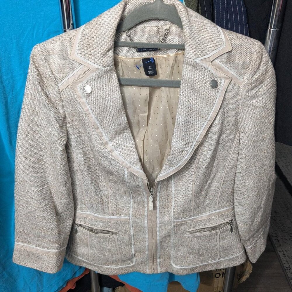 White House Black Market Tan Blazer Size 0